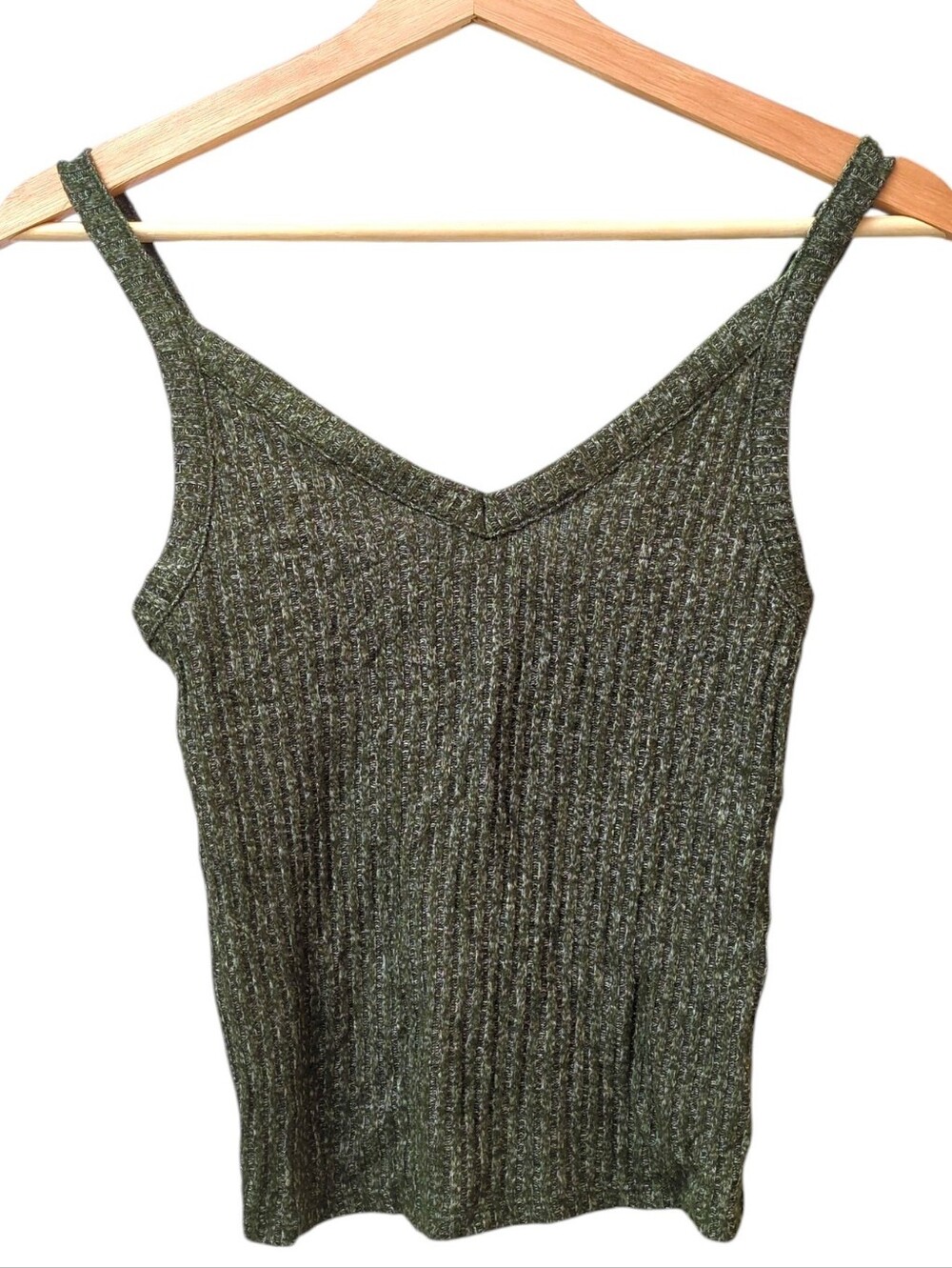 American Eagle Outfitters Soft & Sexy Rib Knit Sweater Tank Top XS, Olive